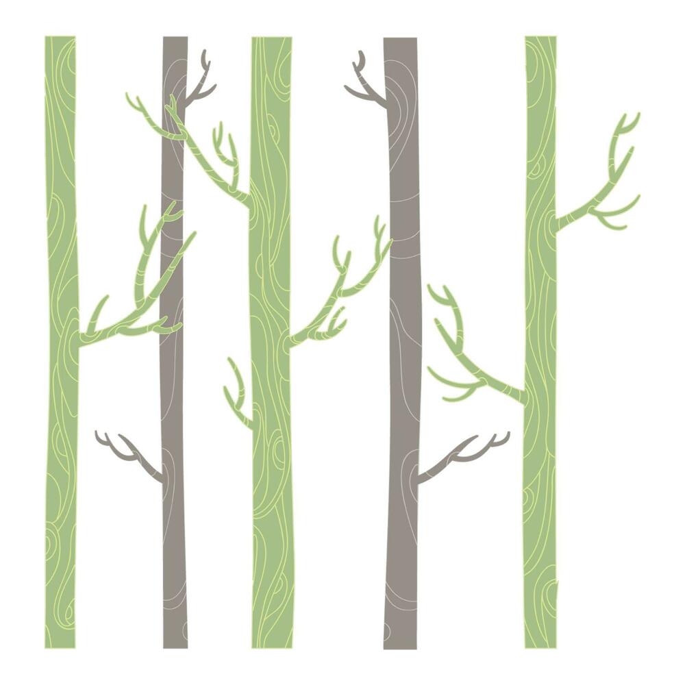 Nálepky na zeď 130x188 Příroda v pastelovém lese s okrasnými stromy