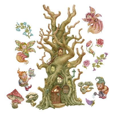 Nálepky na zeď 130x172 Pastelové víly