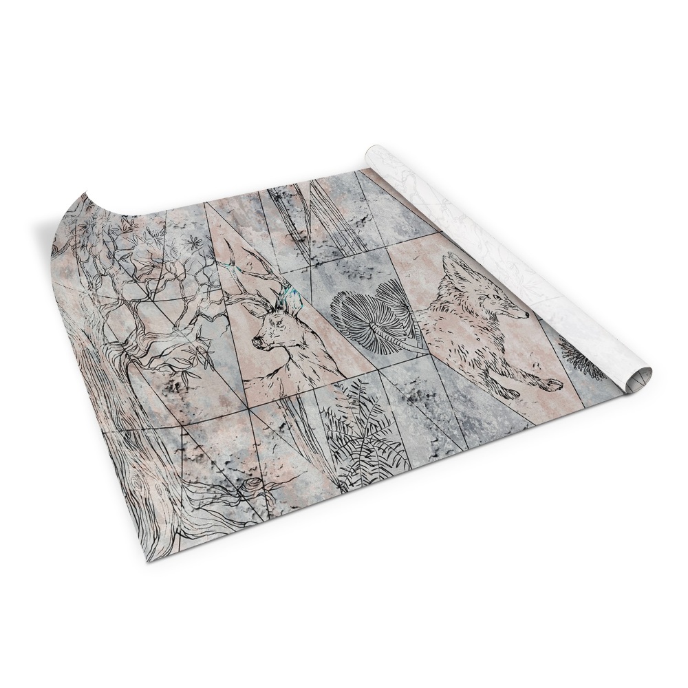 Tapeta na nábytek Abstraktní zvířata stromy