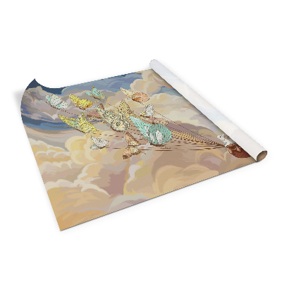 Samolepící fólie na nábytek Motýli, králík, medvídek, obloha