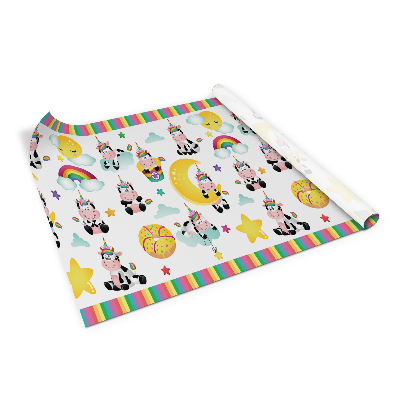 Samolepící tapeta na nábytek Jednorožci, mraky, hvězdy