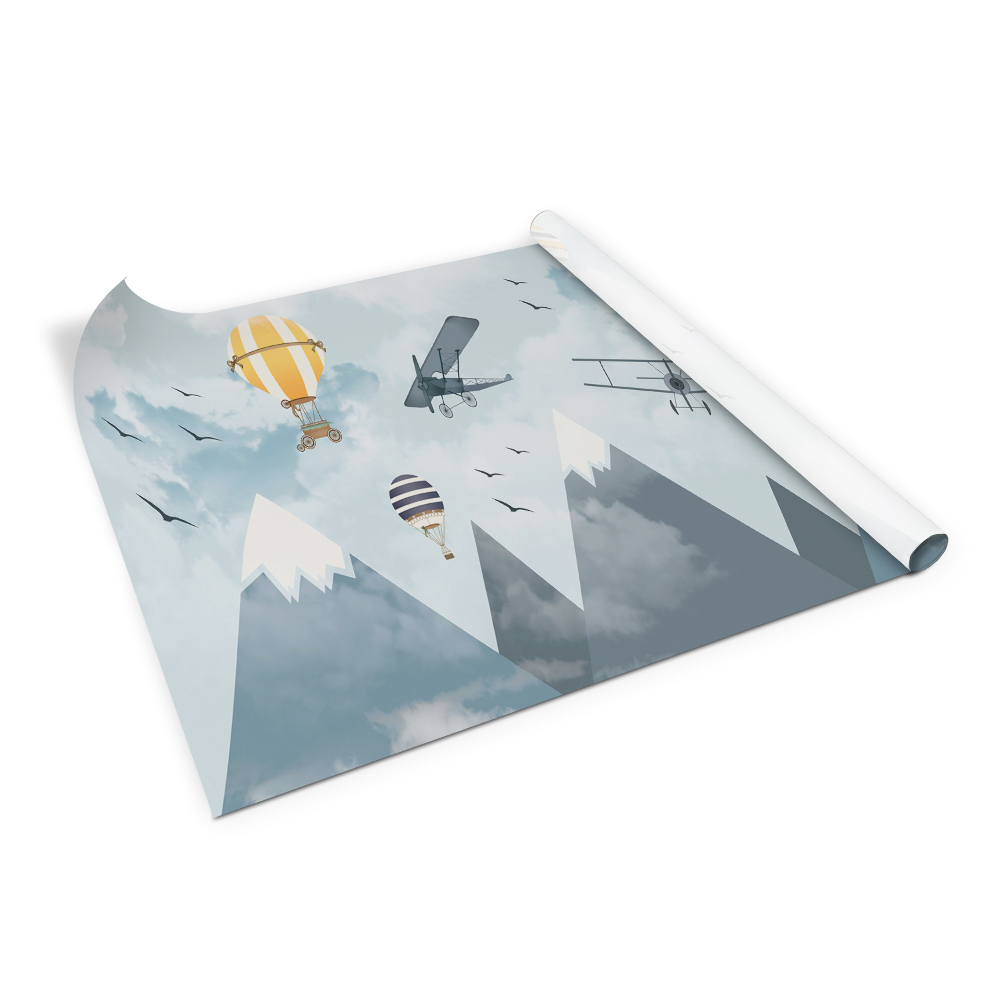 Samolepící tapeta na nábytek Letadlo a balónky