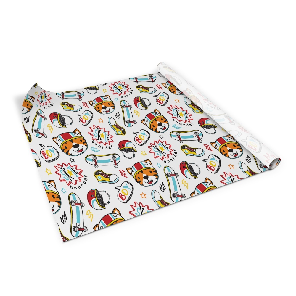 Samolepící tapeta na nábytek Tygr na skateboardu