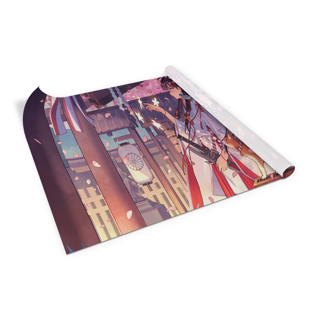 Samolepící tapeta na nábytek Anime dívka a kočka