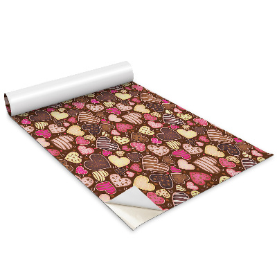 Renovační folie na nábytek Barevné srdíčkové sušenky