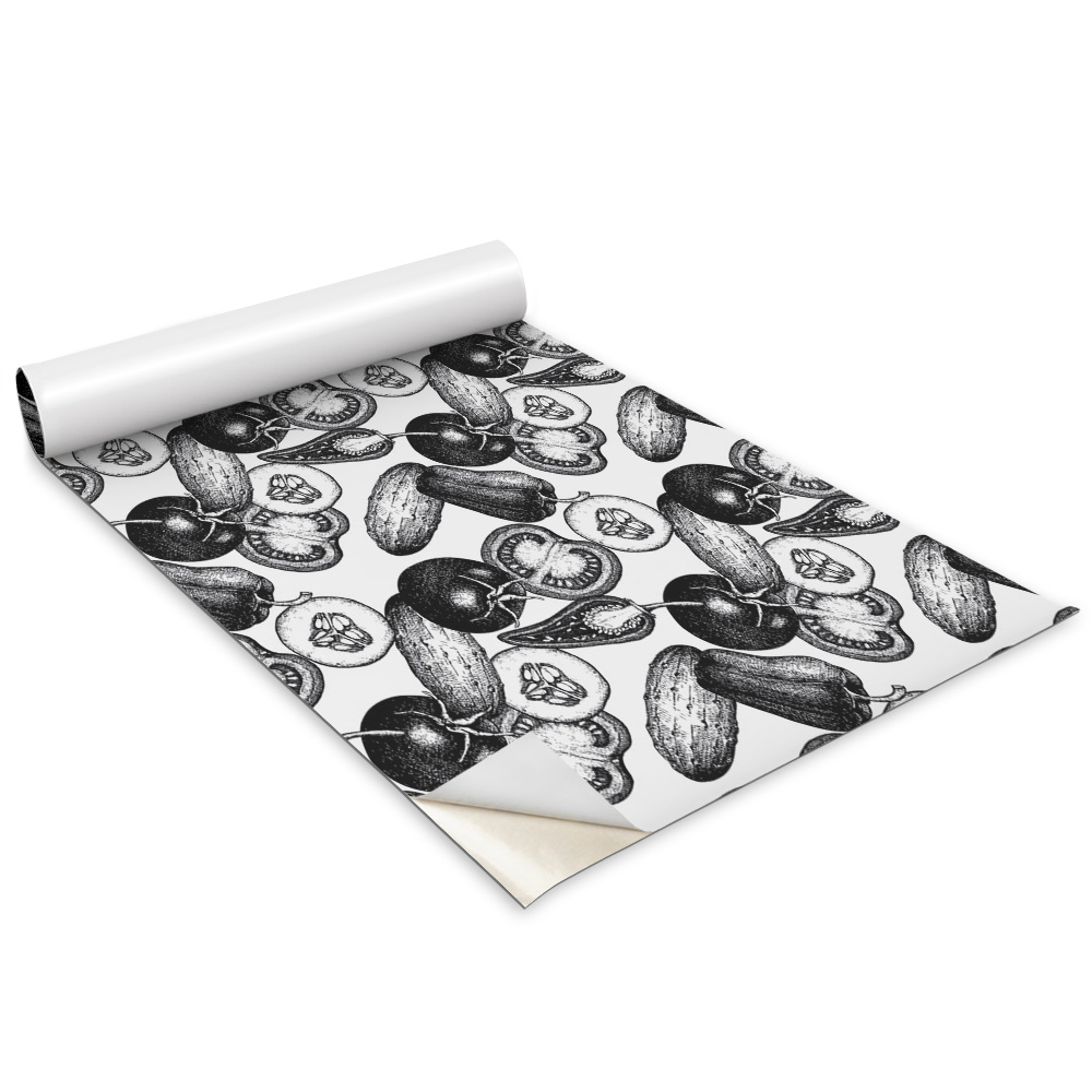 Renovační folie na nábytek Černá a bílá zelenina