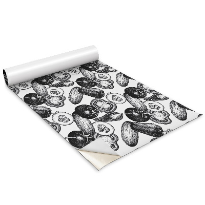 Renovační folie na nábytek Černá a bílá zelenina