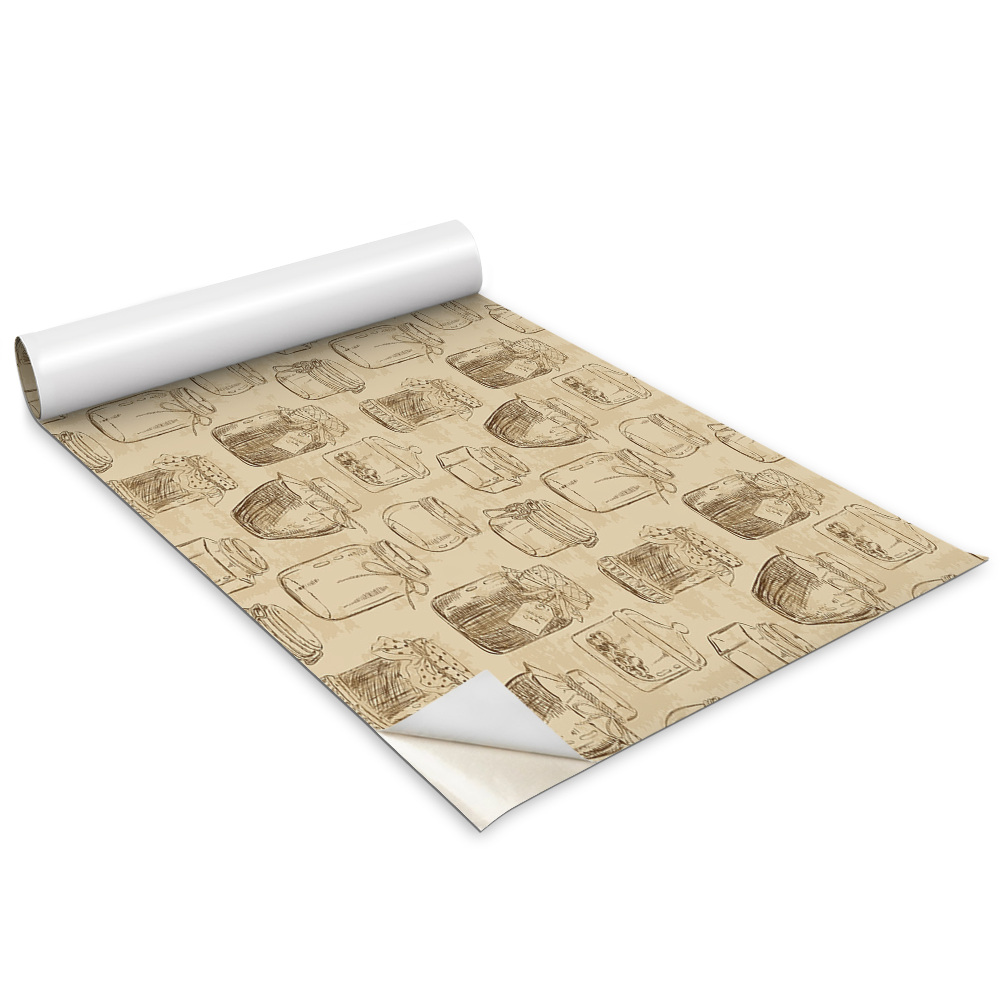 Renovační folie na nábytek Sklenice na hnědém pozadí