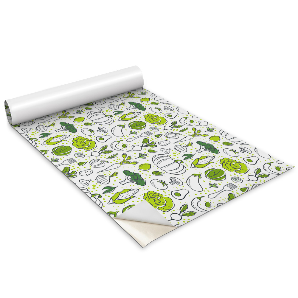 Samolepící tapeta na skříň Kreslená zelená zelenina