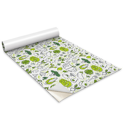 Samolepící tapeta na skříň Kreslená zelená zelenina