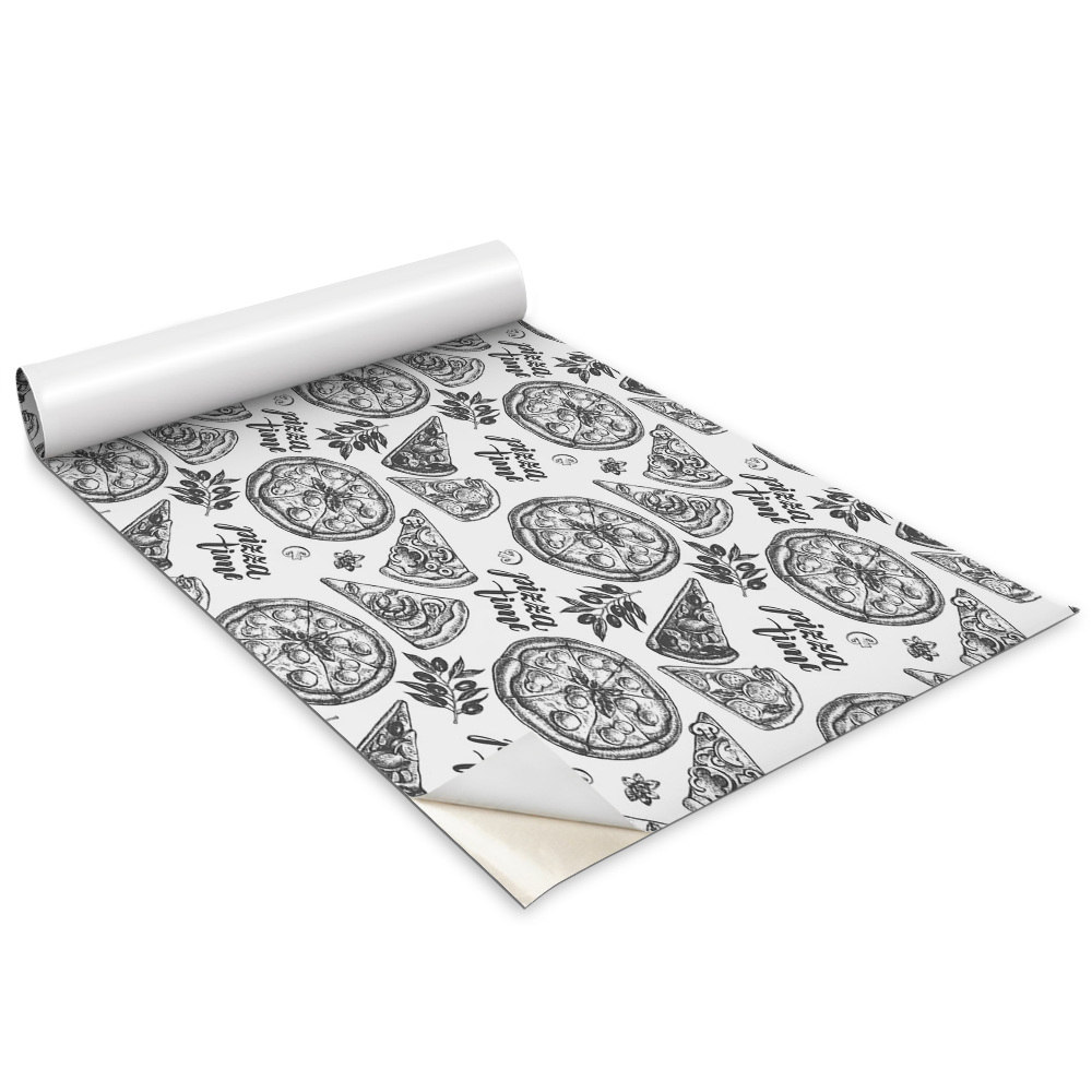 Fólie na nábytek Černobílé motivy pizzy