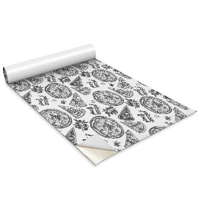 Fólie na nábytek Černobílé motivy pizzy