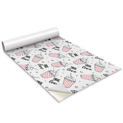 Samolepící tapeta na skříň Kreslený koktejl