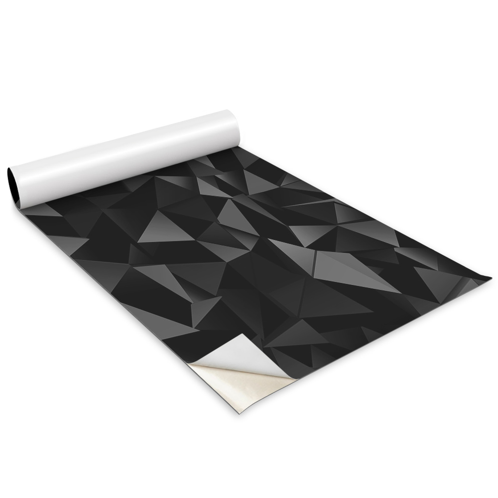 Samolepící tapeta na skříň 3D efekt tmavých trojúhelníků