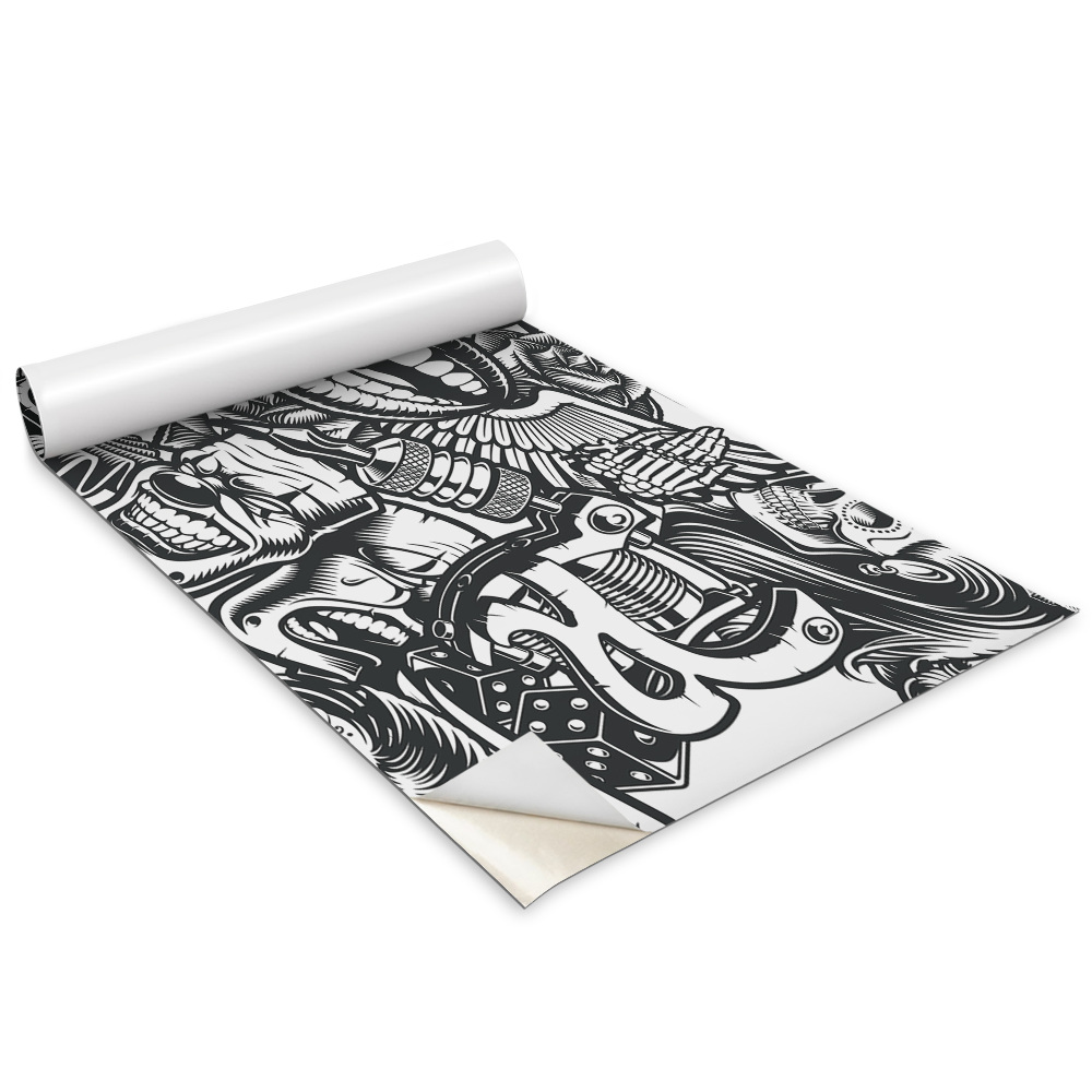 Renovační folie na nábytek Lebky a klauni