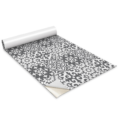 Samolepící tapeta na skříň Šedé dlaždice s portugalským motivem