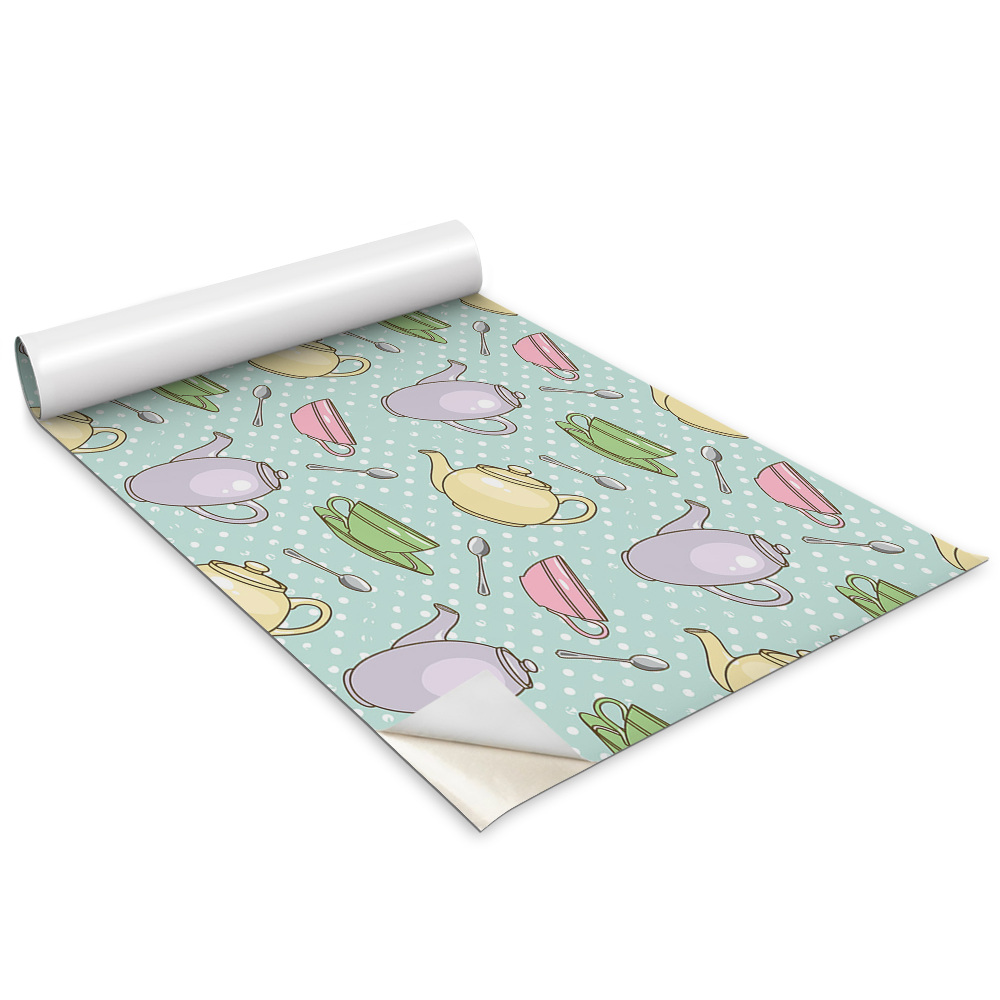 Renovační folie na nábytek Konvice a barevné hrnky