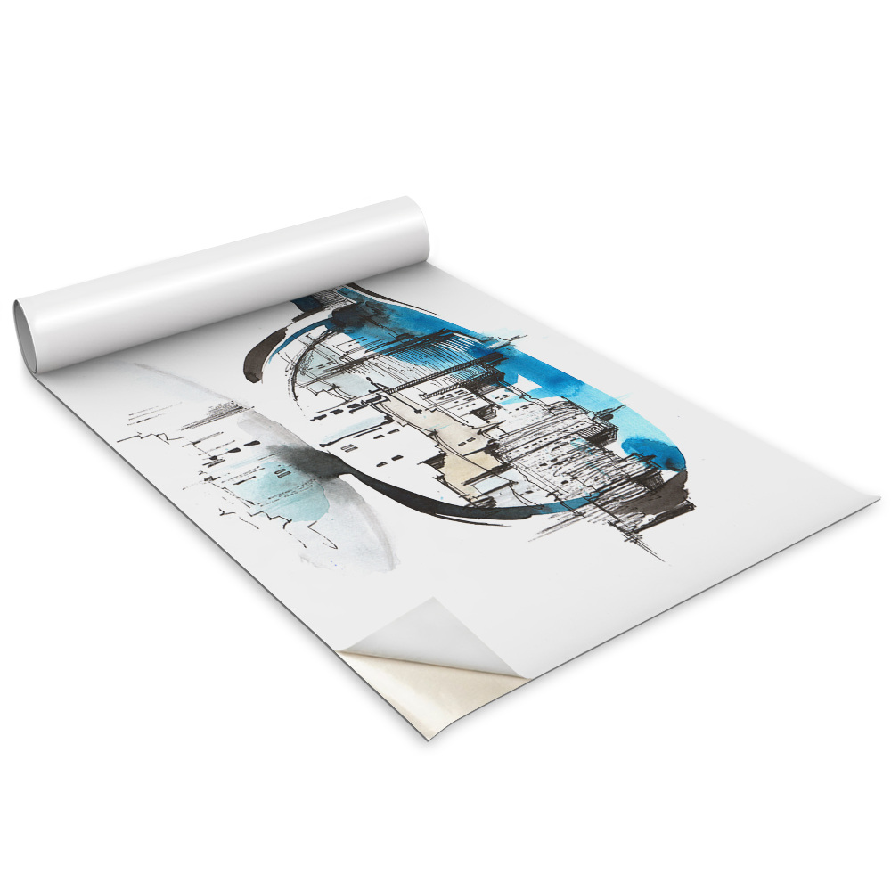 Samolepící tapeta na nábytek Město s brýlemi