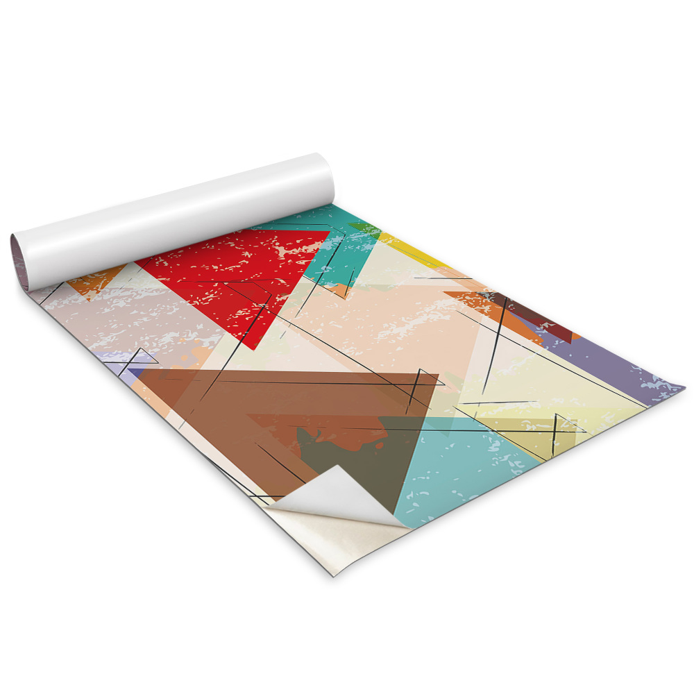 Samolepící tapeta na nábytek Barevné trojúhelníky