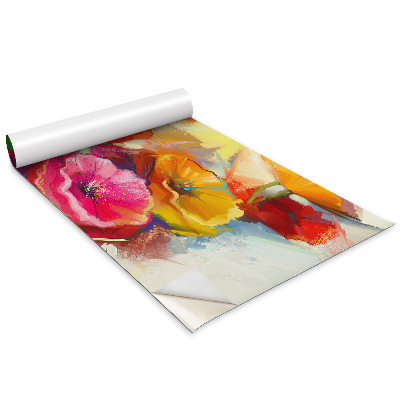 Samolepící tapeta na nábytek Barevné květiny