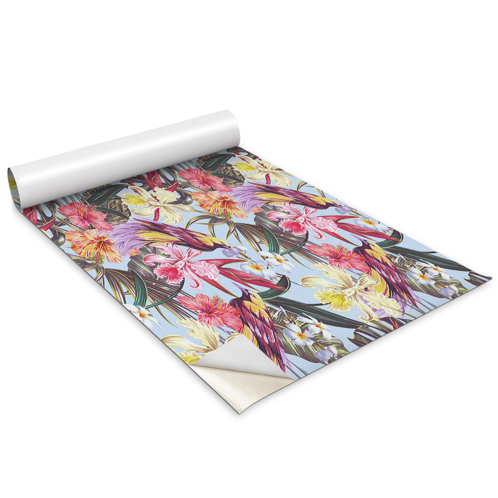 Renovační folie na nábytek Květiny a ptáci