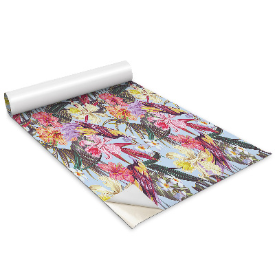 Renovační folie na nábytek Květiny a ptáci