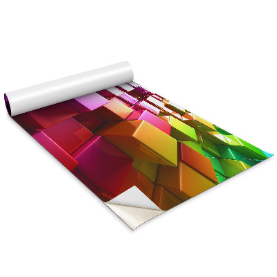 Samolepící tapeta na skříň Barevné kostky