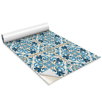 Samolepící tapeta na skříň Modrá a žlutá ozdoba