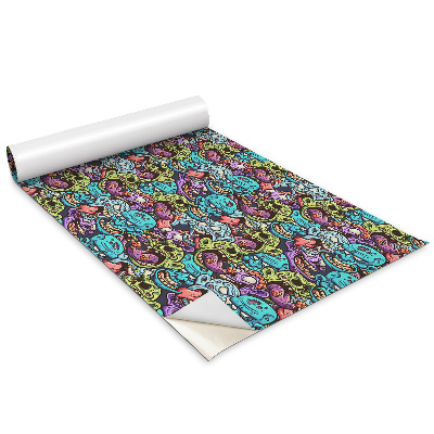 Samolepící tapeta na skříň Barevné zombie