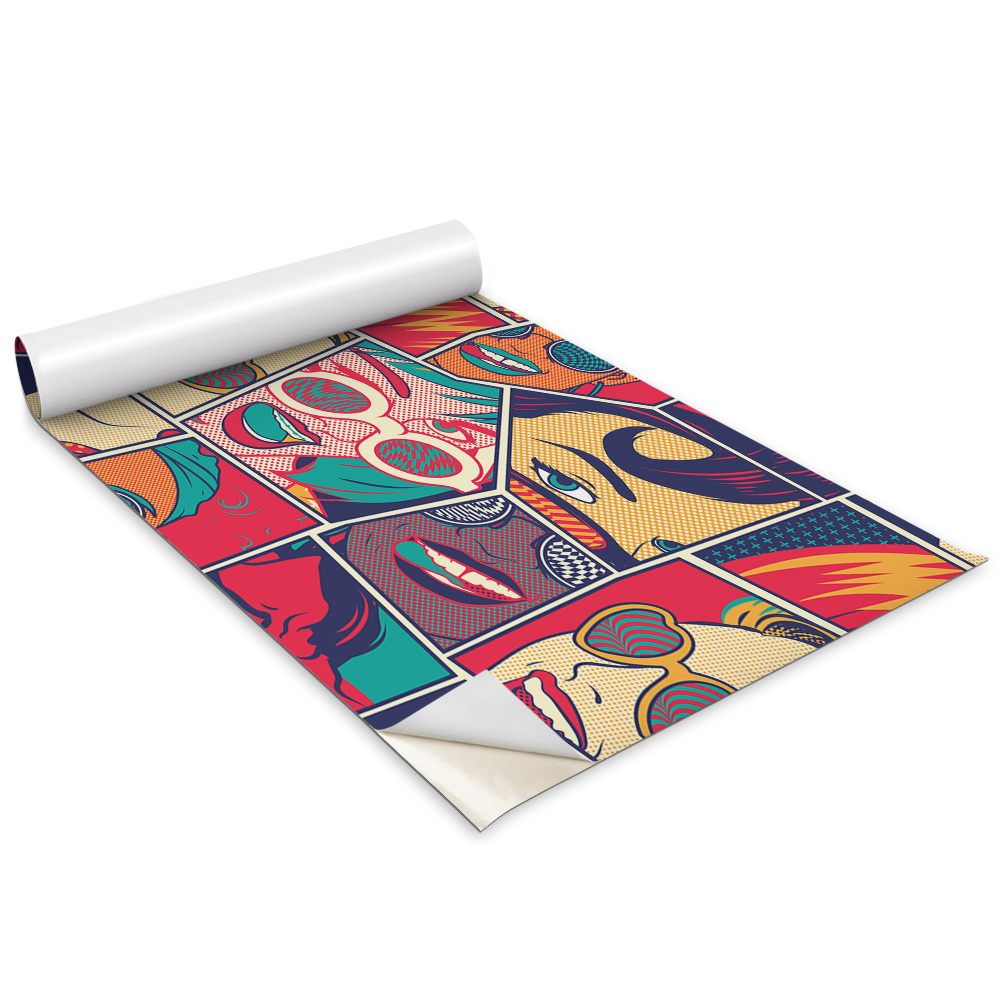 Samolepící tapeta na skříň Ženské tváře ve stylu pop artu