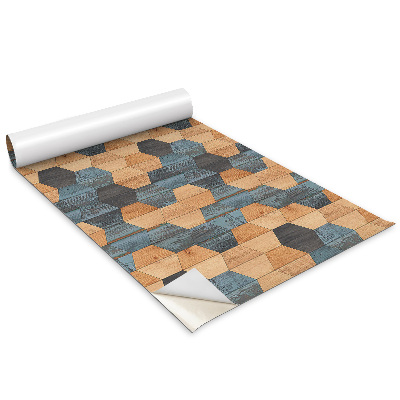 Samolepící tapeta na nábytek Barevné dřevěné šestiúhelníky