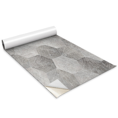 Samolepící tapeta na skříň Šedé šestiúhelníky a čáry