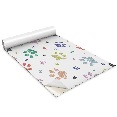 Renovační folie na nábytek Roztomilé barevné psí tlapky