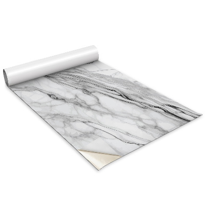 Samolepící tapeta na nábytek Světlý mramor s černými žilkami