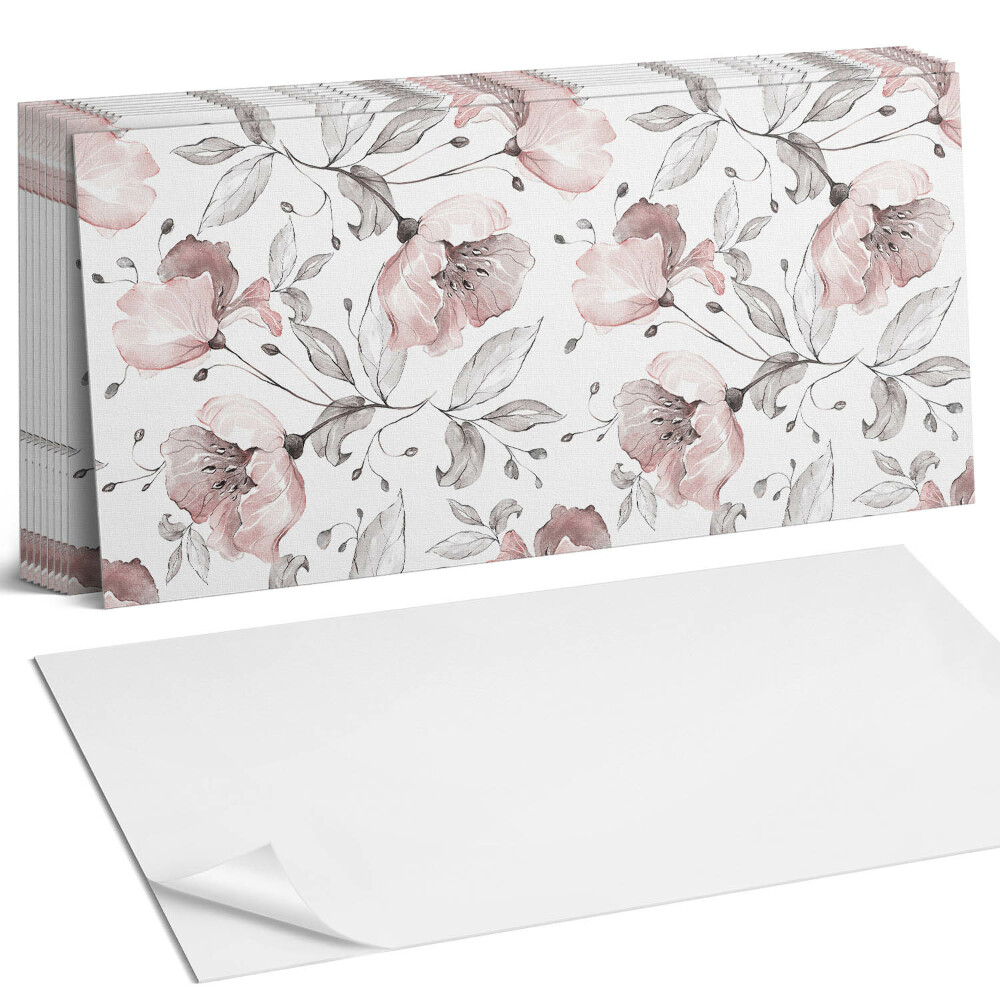 Nástěnný panel do kuchyně Květinový akvarelový vzor