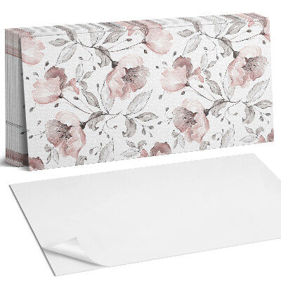 Nástěnný panel do kuchyně Květinový akvarelový vzor