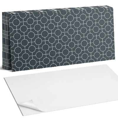 Nástěnný panel za linku Geometrický vzor kruhů a čar