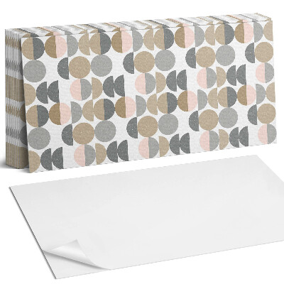 Obkladový panel do kuchyně Geometrie kruhů a půlkruhů