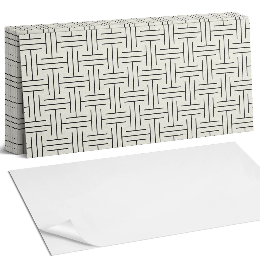 Nástěnný panel za linku Geometrický kostkovaný vzor