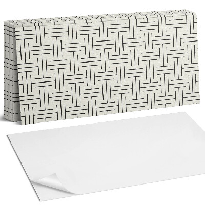 Nástěnný panel za linku Geometrický kostkovaný vzor