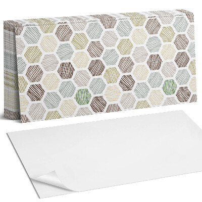 Samolepící panel na zeď Šestihranný vzor s čarami