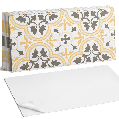 Nástěnný panel za linku Rostlinný vzor na pozadí