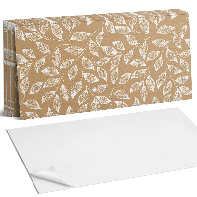 Nástěnný panel do kuchyně Listy na texturovaném pozadí