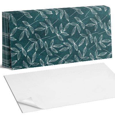 Obkladový panel do kuchyně Listy na texturovaném pozadí