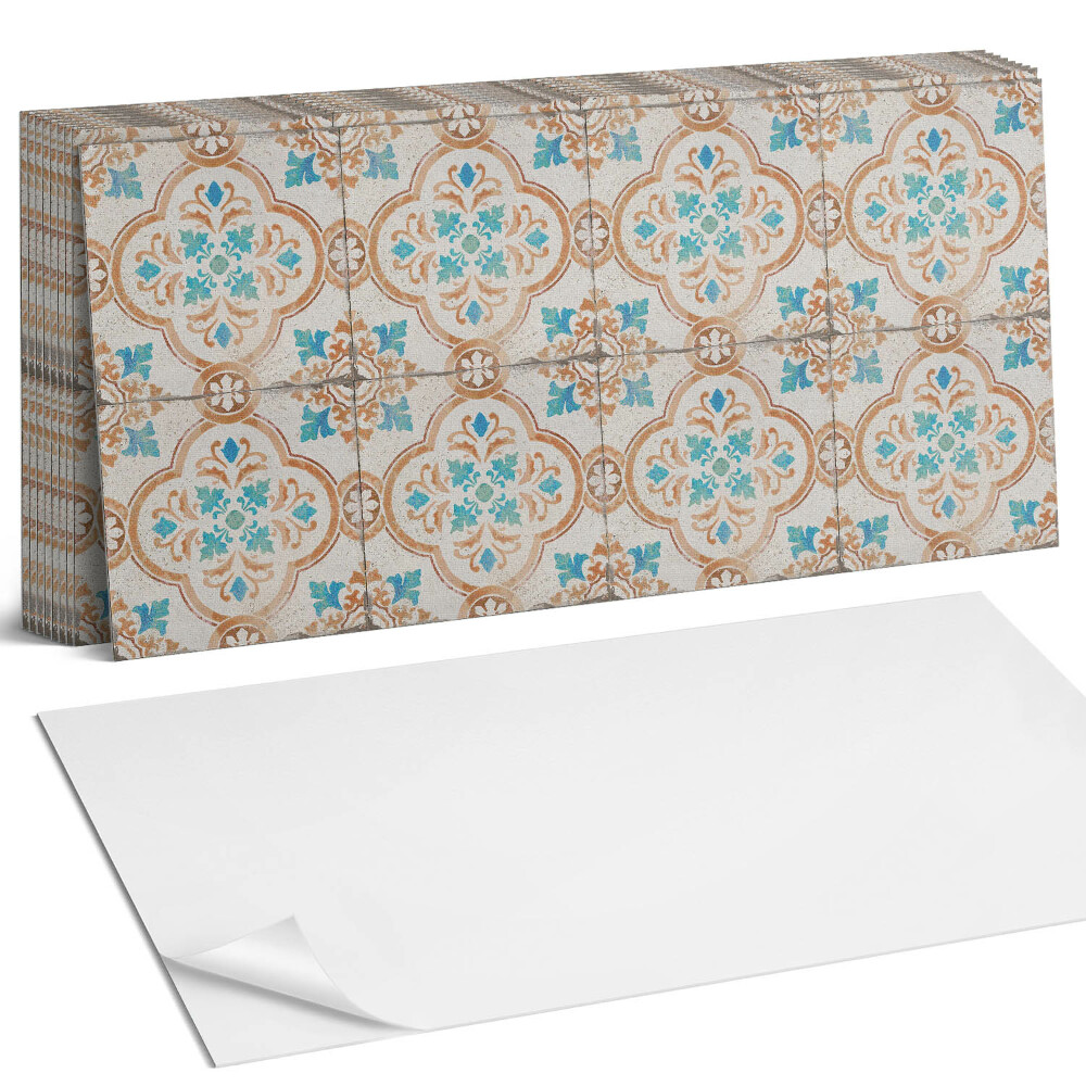 Nástěnný panel za linku Dekorativní motiv s květinami