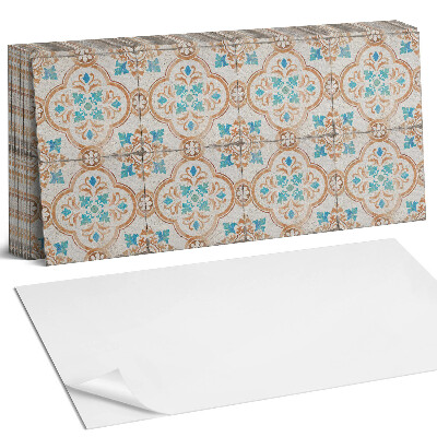 Nástěnný panel za linku Dekorativní motiv s květinami