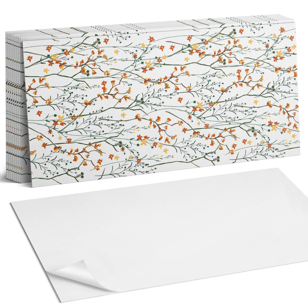 Samolepící panel na zeď Květinový vzor na pozadí