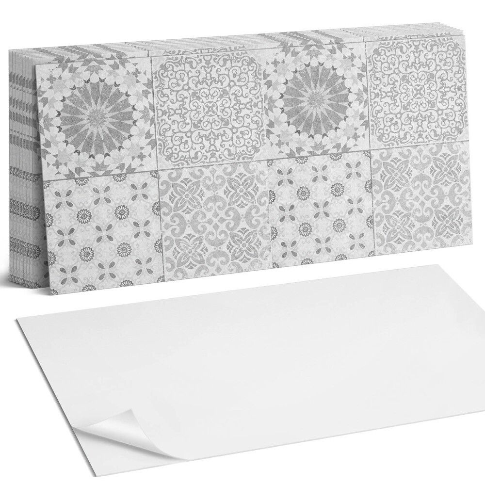 Obkladový panel do kuchyně Geometrické a květinové vzory