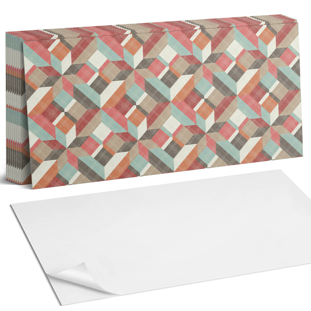 Nástěnný panel do kuchyně Geometrie v barevných tvarech