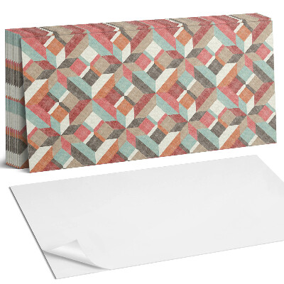 Nástěnný panel do kuchyně Geometrie v barevných tvarech